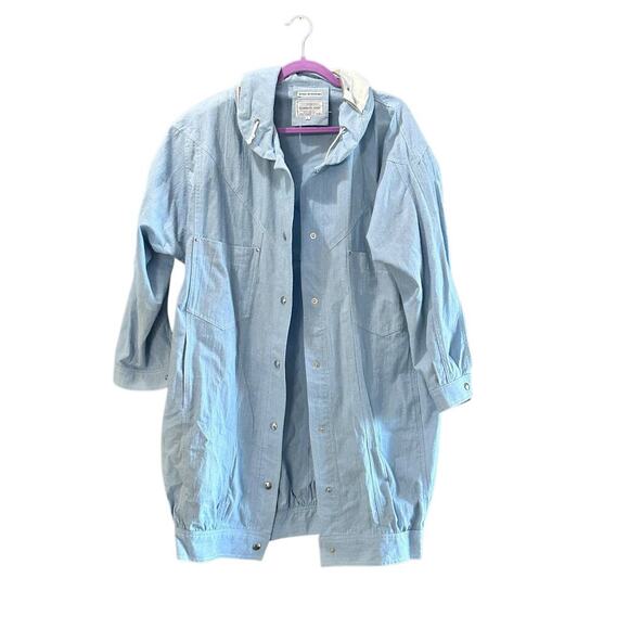 Vintage Current Seen Outerwear Apparel Blue Button Up Denim Jacket Size Large - Picture 1 of 10
